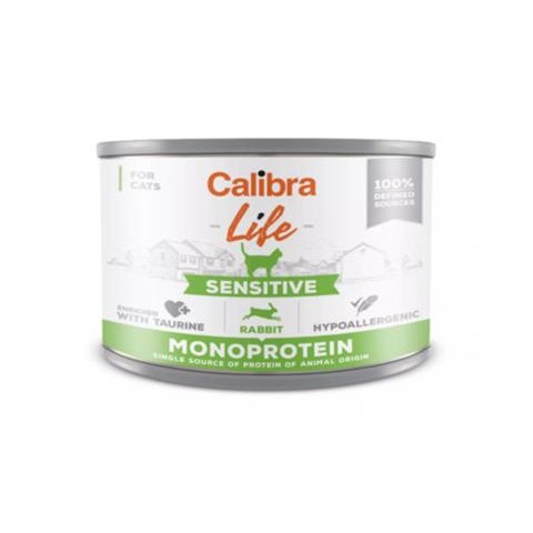 Calibra KONZERVA cat Life Adult Sensitive rabbit 6 x 200 g